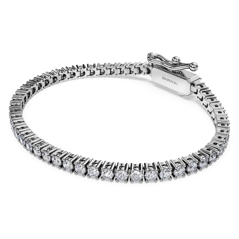 swarovski سوار تنس eternity، أحجار ألماس مُصنعة في المختبر بإجمالي 3 قراريط، ذهب أبيض عيار 18