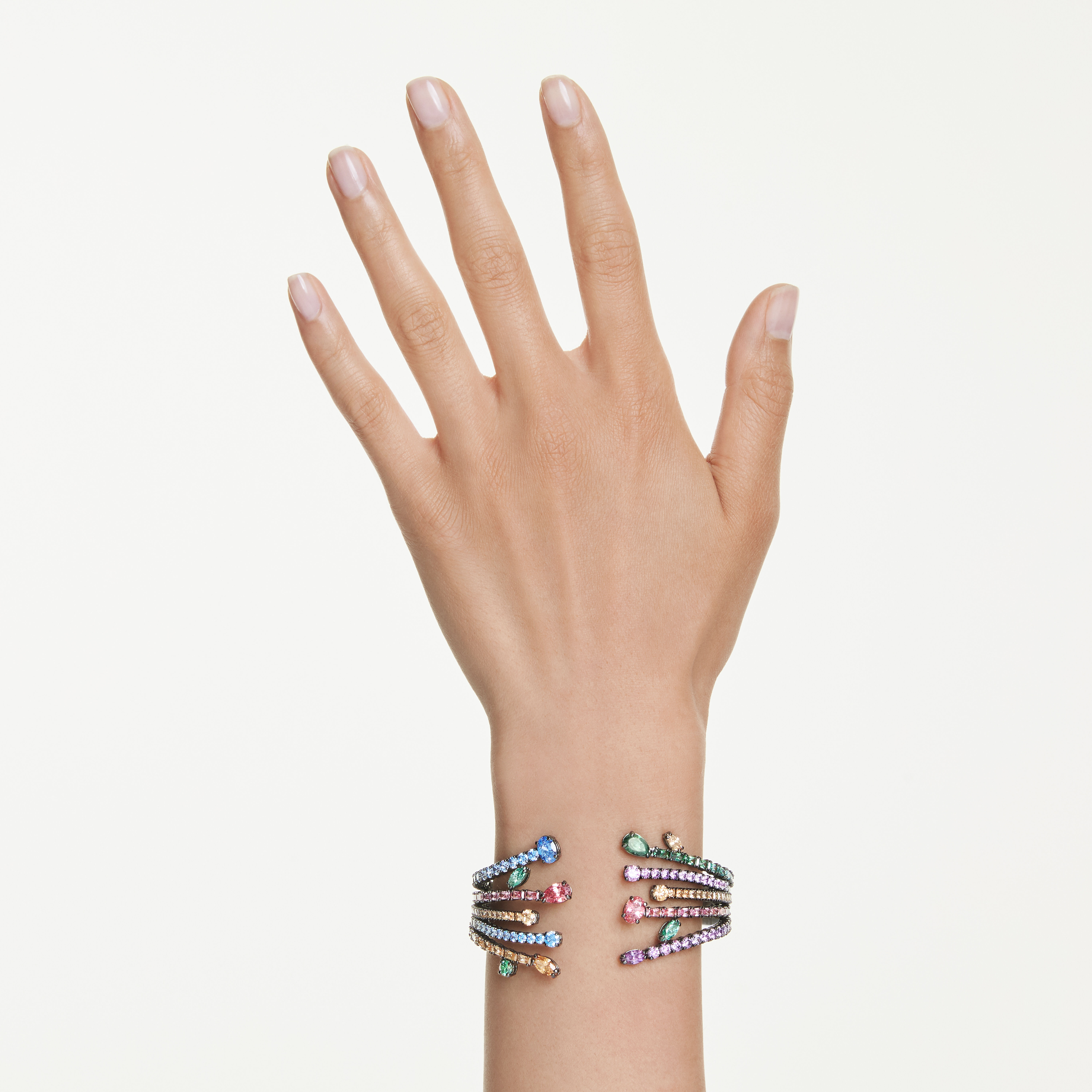 swarovski سوار matrix، قطع متنوع، شكل باقة، ألوان متعددة، طلاء روثينيوم