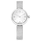 Illumina watch, Swiss Made, Metal bracelet, Silver tone, Stainless steel