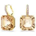 swarovski أقراط متدلية millenia، قطع متنوع، لون كراميل، طلاء باللون الذهبي