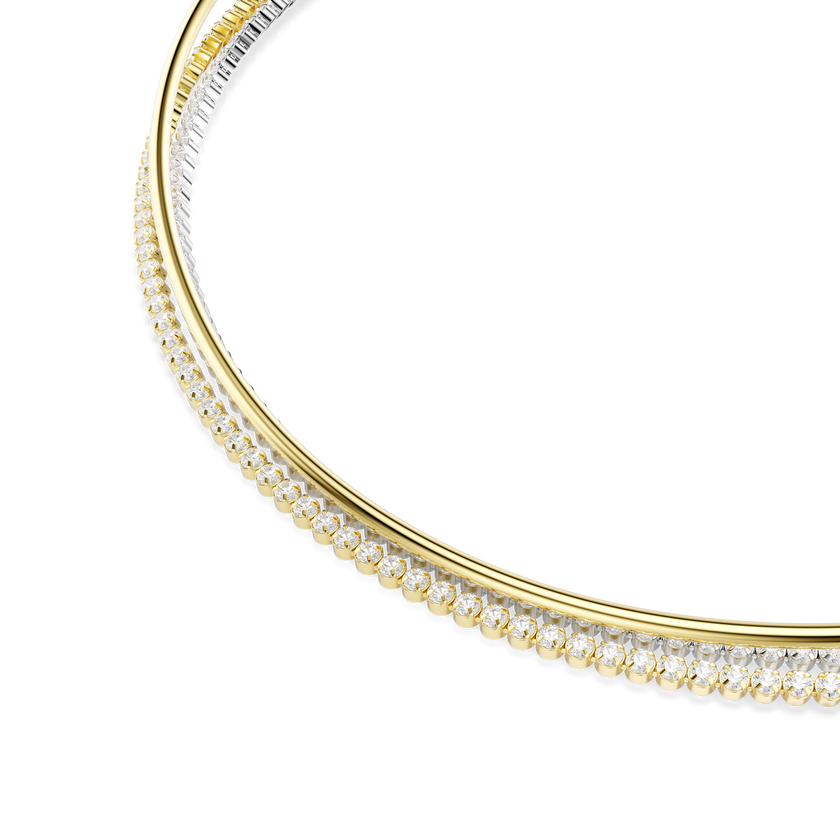 swarovski عقد hyperbola، قطع مُستدير، لون أبيض، لمسة نهائية من معادن مختلطة