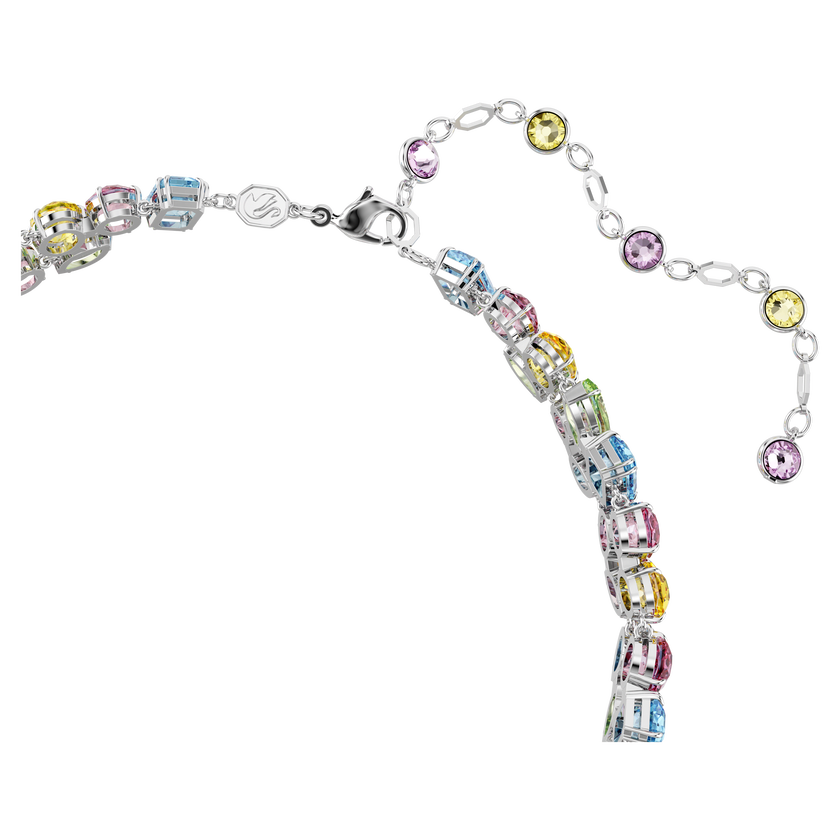 swarovski عقد شوكر gema، قطع متنوع، ألوان متعددة، طلاء روديوم