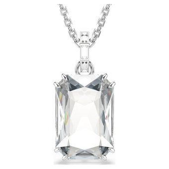 swarovski قلادة millenia، قطع مُثَمَّن، لون أبيض، طلاء روديوم