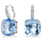 swarovski أقراط متدلية millenia، قطع الوسادة، لون أزرق، طلاء روديوم