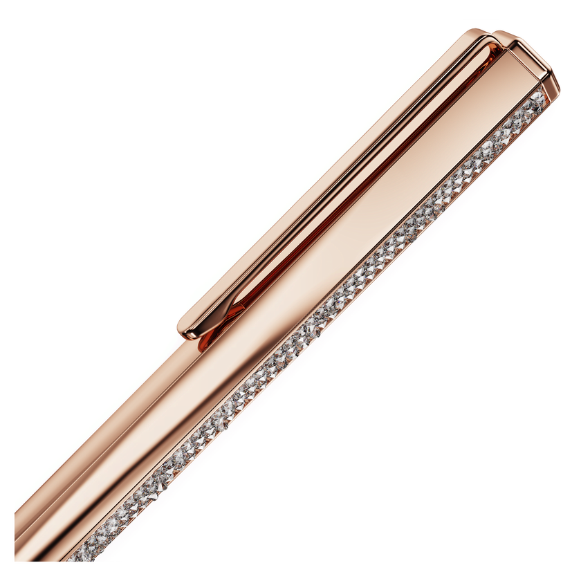 swarovski قلم حبر جاف crystal shimmer، لون ذهبي وردي، لمسة نهائية بلون ذهبي وردي