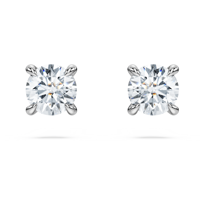 swarovski أقراط دبوسية eternity، أحجار ألماس مُصنعة في المختبر بإجمالي 0 5 قيراط، ذهب أبيض عيار 18