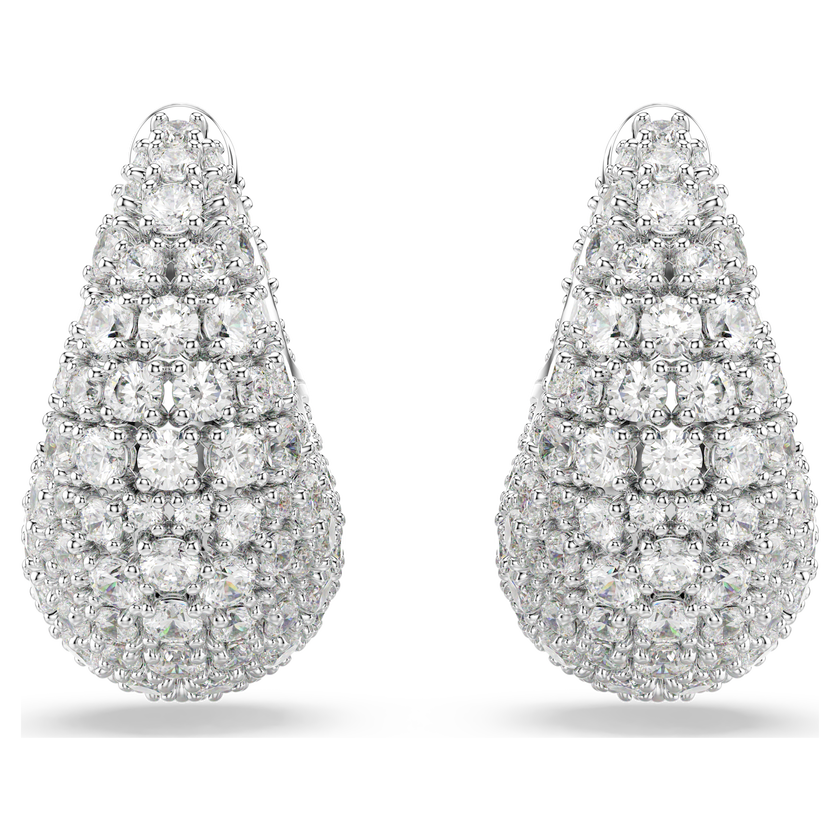swarovski أقراط sublima، كبير، لون أبيض، طلاء روديوم
