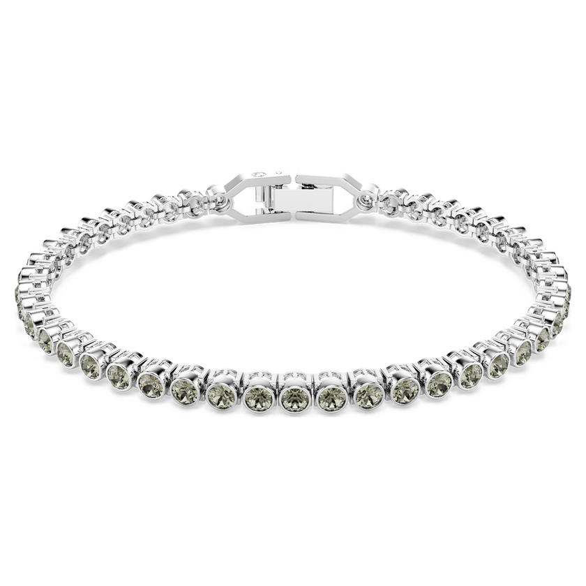 swarovski سوار تنس imber emily، قطع دائري، لون أسود، طلاء روديوم