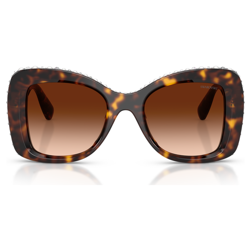swarovski نظارات شمسية، شكل فراشة، sk6062u، لون بني