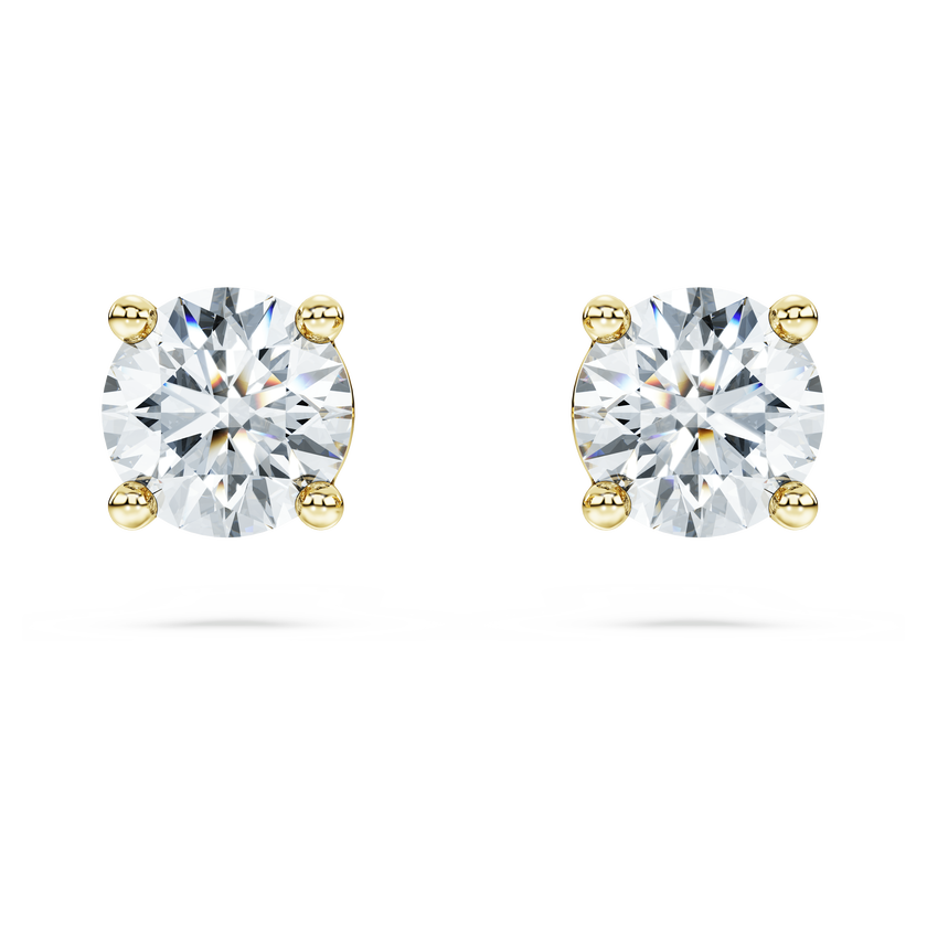 swarovski أقراط دبوسية eternity، أحجار ألماس مُصنعة في المختبر بإجمالي 1 قيراط، ذهب أصفر عيار 18