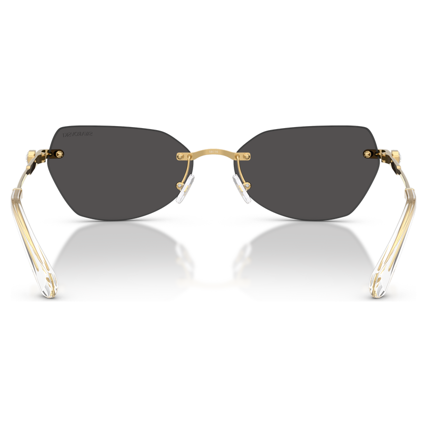 swarovski نظارة شمسية، على شكل وسادة، sk7038، لون ذهبي
