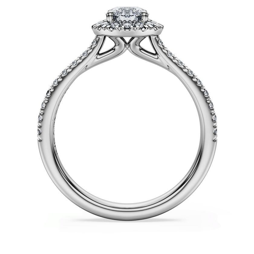 swarovski خاتم سوليتير eternity، أحجار ألماس مُصنعة في المختبر بإجمالي 0 8 قيراط، ذهب أبيض عيار 18