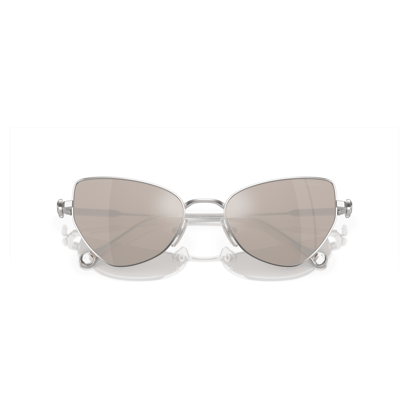 swarovski نظارة شمسية، تصميم ميز، على شكل عين قط، sk7011el، لون أبيض