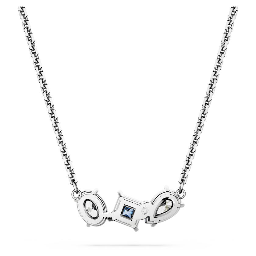 swarovski قلادة mesmera، قطع متنوع، لون أزرق، طلاء روديوم