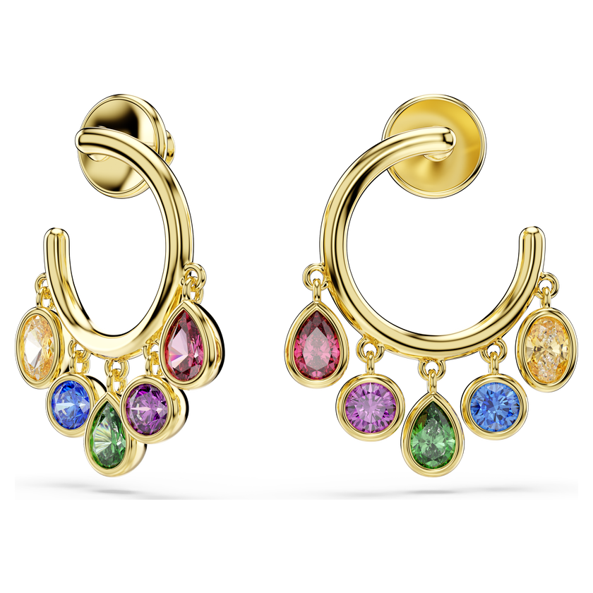 swarovski أقراط حلقية imber، قطع متنوع، ألوان متعددة، لمسة نهائية من الذهب عيار 18 قيراط