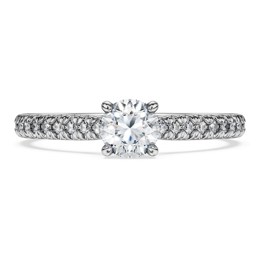 swarovski خاتم سوليتير eternity، أحجار ألماس مُصنعة في المختبر بإجمالي 0 7 قيراط، ذهب أبيض عيار 18