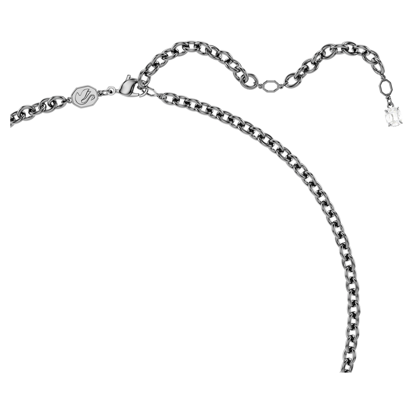 swarovski قلادة sublima، قطع متنوع، لون أبيض، طلاء روديوم