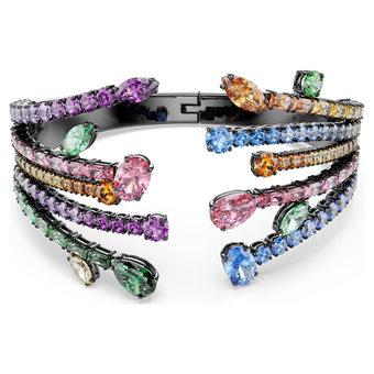swarovski سوار matrix، قطع متنوع، شكل باقة، ألوان متعددة، طلاء روثينيوم