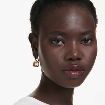 swarovski أقراط متدلية millenia، قطع متنوع، لون كراميل، لمسة نهائية من الذهب عيار 18 قيراط