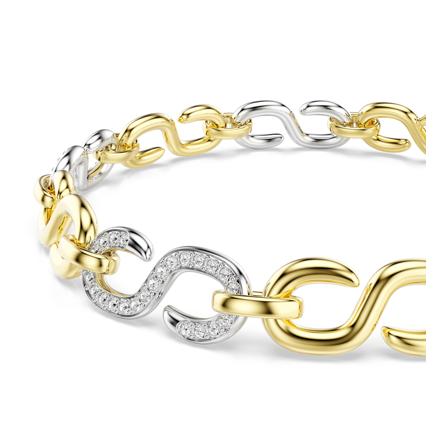 swarovski سوار dextera، قطع مستدير، لون أبيض، لمسة نهائية من معادن مختلطة