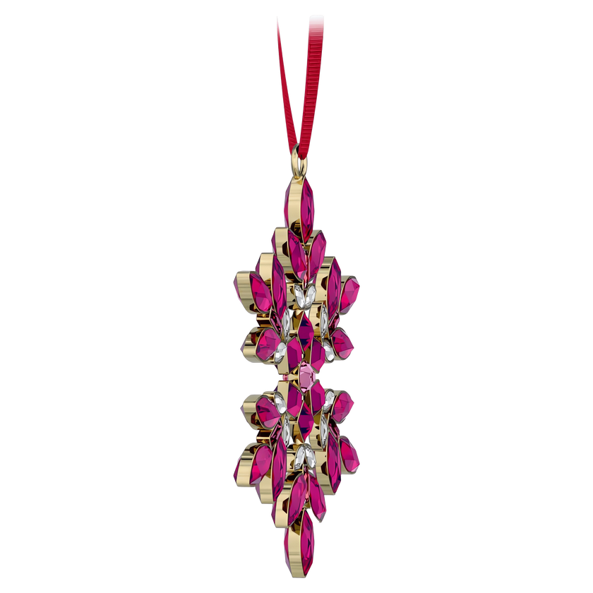 swarovski قطعة زينة للأعياد، عائلة gema، لون أحمر