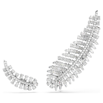 swarovski أقراط vienna، قطع متنوع، ريشة، لون أبيض، طلاء روديوم