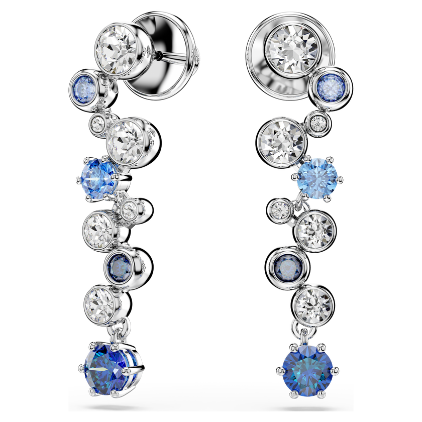 swarovski أقراط متدلية constella، قطع متنوع، لون أزرق، طلاء روديوم