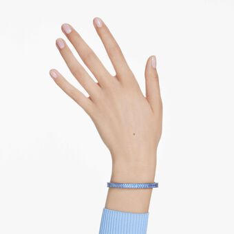 swarovski سوار matrix، قطع باغيت، لون أزرق، طلاء روثينيوم