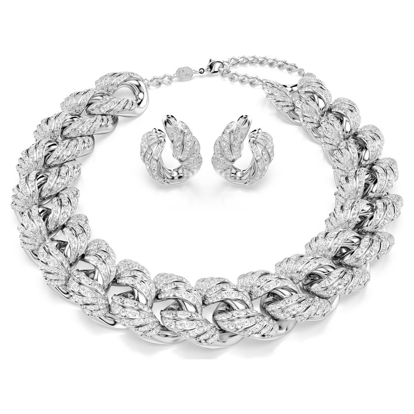 swarovski طقم vienna، طقم  2 ، قطع متنوع، لون أبيض، طلاء روديوم