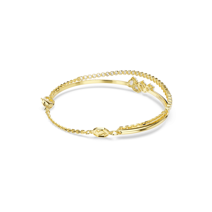 swarovski سوار mesmera، قطع متنوع، لون أبيض، لمسة نهائية من الذهب عيار 18 قيراط