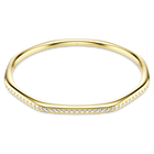 swarovski dextera bangle octagon shape round cut white gold tone plated
