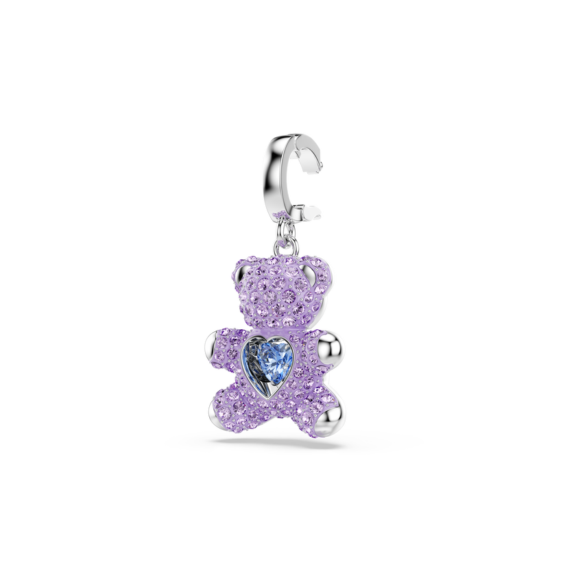 swarovski حلية idyllia، قطع متنوع، شكل دب، لون أرجواني، طلاء روديوم