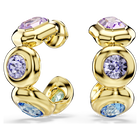 swarovski أقراط حلقية gema، قطع متنوع، ألوان متعددة، طلاء باللون الذهبي