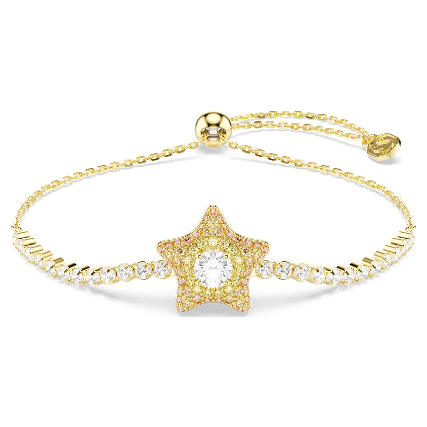 swarovski سوار sublima، قطع مُستدير، شكل نجمة، ألوان متعددة، لمسة نهائية من الذهب عيار 18 قيراط