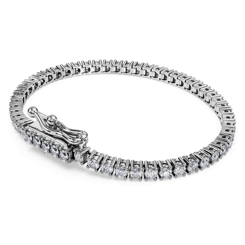 swarovski سوار تنس eternity، أحجار ألماس مُصنعة في المختبر بإجمالي 3 قراريط، ذهب أبيض عيار 18
