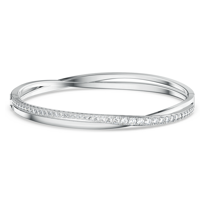 swarovski سوار hyperbola، قطع مُستدير، لون أبيض، طلاء روديوم