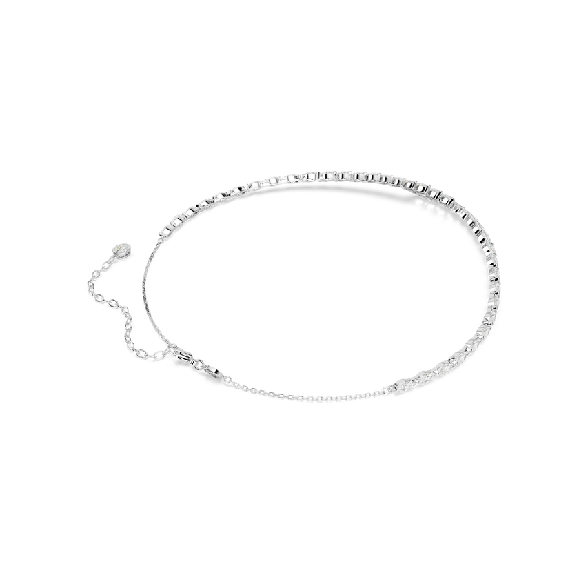 swarovski عقد mesmera، قطع ماركيز، لون أبيض، طلاء روديوم