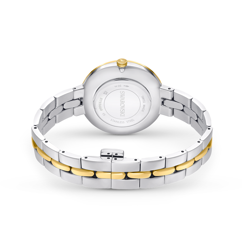 swarovski cosmopolitan watch  swiss made  metal bracelet  silver tone  mixed metal finish