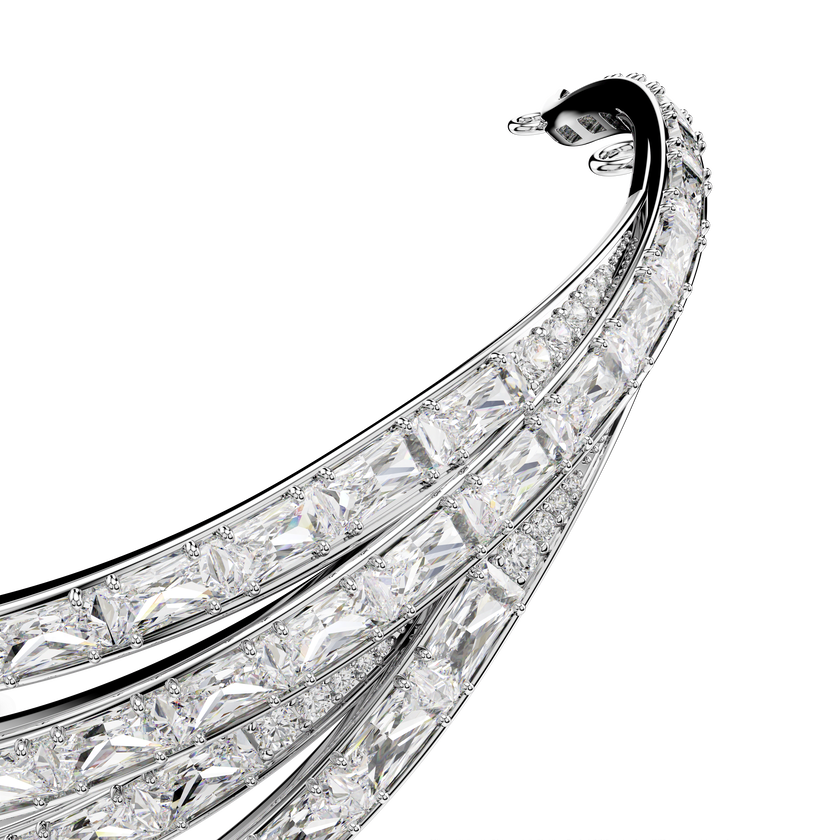 swarovski تاج vienna، قطع متنوع، بجعة، لون أبيض، طلاء روديوم