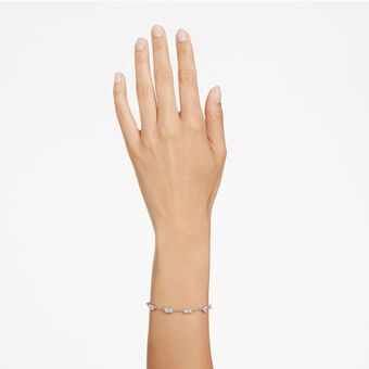 swarovski سوار mesmera، قطع متنوع، تصميم متباين، لون أبيض، طلاء روديوم