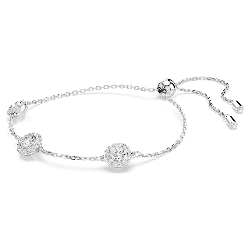swarovski سوار una angelic، قطع مستدير، حليات ثنائية الوجه، لون أبيض، طلاء روديوم