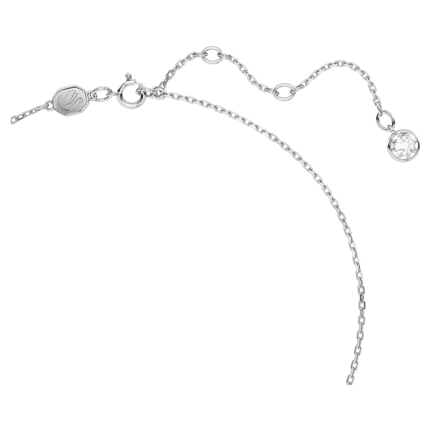 swarovski قلادة birthstone، قطع مربع، أغسطس، لون أخضر، طلاء روديوم
