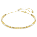 swarovski dextera necklace  round cut  white  gold tone finish