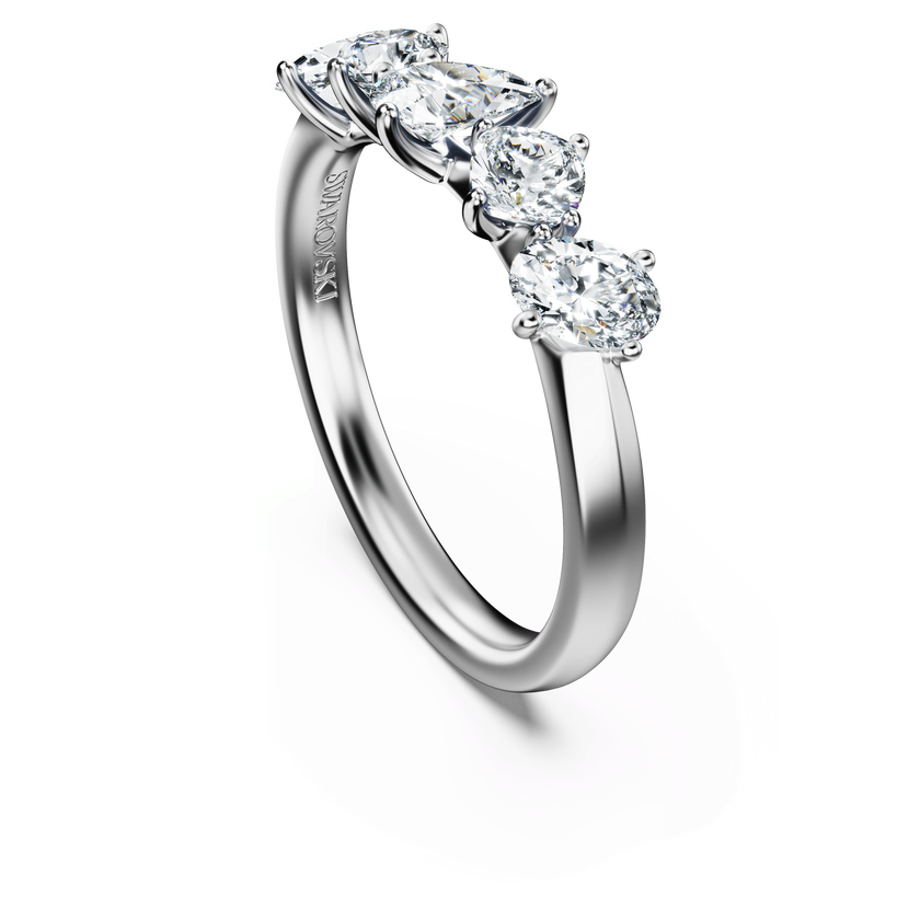 swarovski خاتم galaxy، أحجار ألماس مُصنعة في المختبر بإجمالي 1 قيراط، ذهب أبيض عيار 18