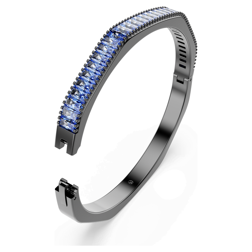 swarovski سوار matrix، قطع باغيت، لون أزرق، طلاء روثينيوم