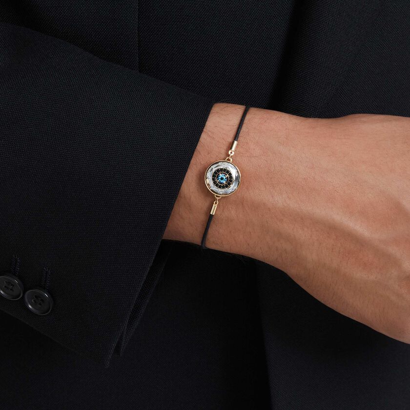 swarovski سوار symbolica، حلية على شكل عين الحسود، ألوان متعددة، طلاء باللون الذهبي