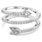 swarovski خاتم موتيف idyllia، قطع متنوع، شكل سهم، لون أبيض، طلاء روديوم