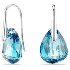 swarovski galet drop earrings blue rhodium plated