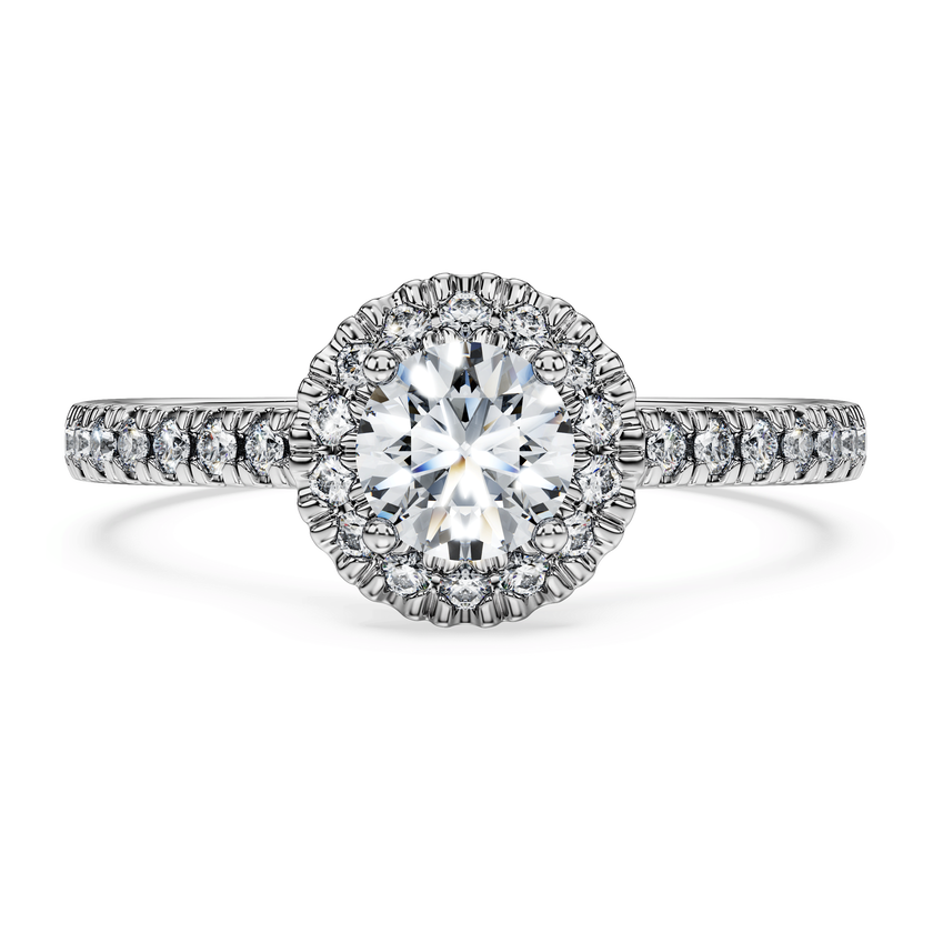 swarovski خاتم سوليتير eternity، أحجار ألماس مُصنعة في المختبر بإجمالي 0 8 قيراط، ذهب أبيض عيار 18