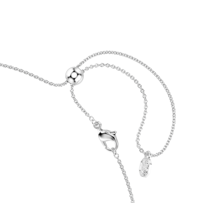 swarovski عقد matrix tennis، قطع مستدير متدرج، ألوان متعددة، طلاء روديوم